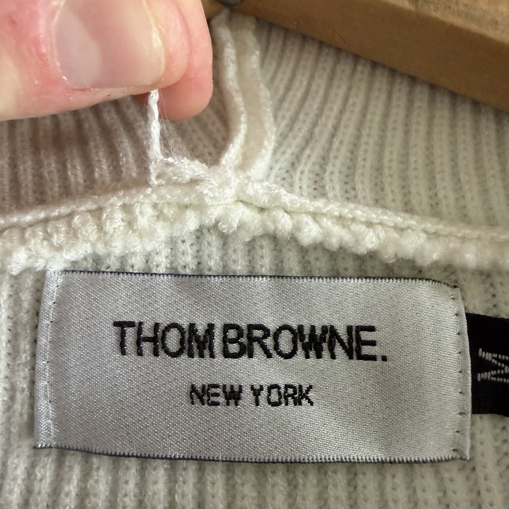 Thom Browne New York Rib Knit Cardigan Hoodie – Size Medium - Picture 13 of 14